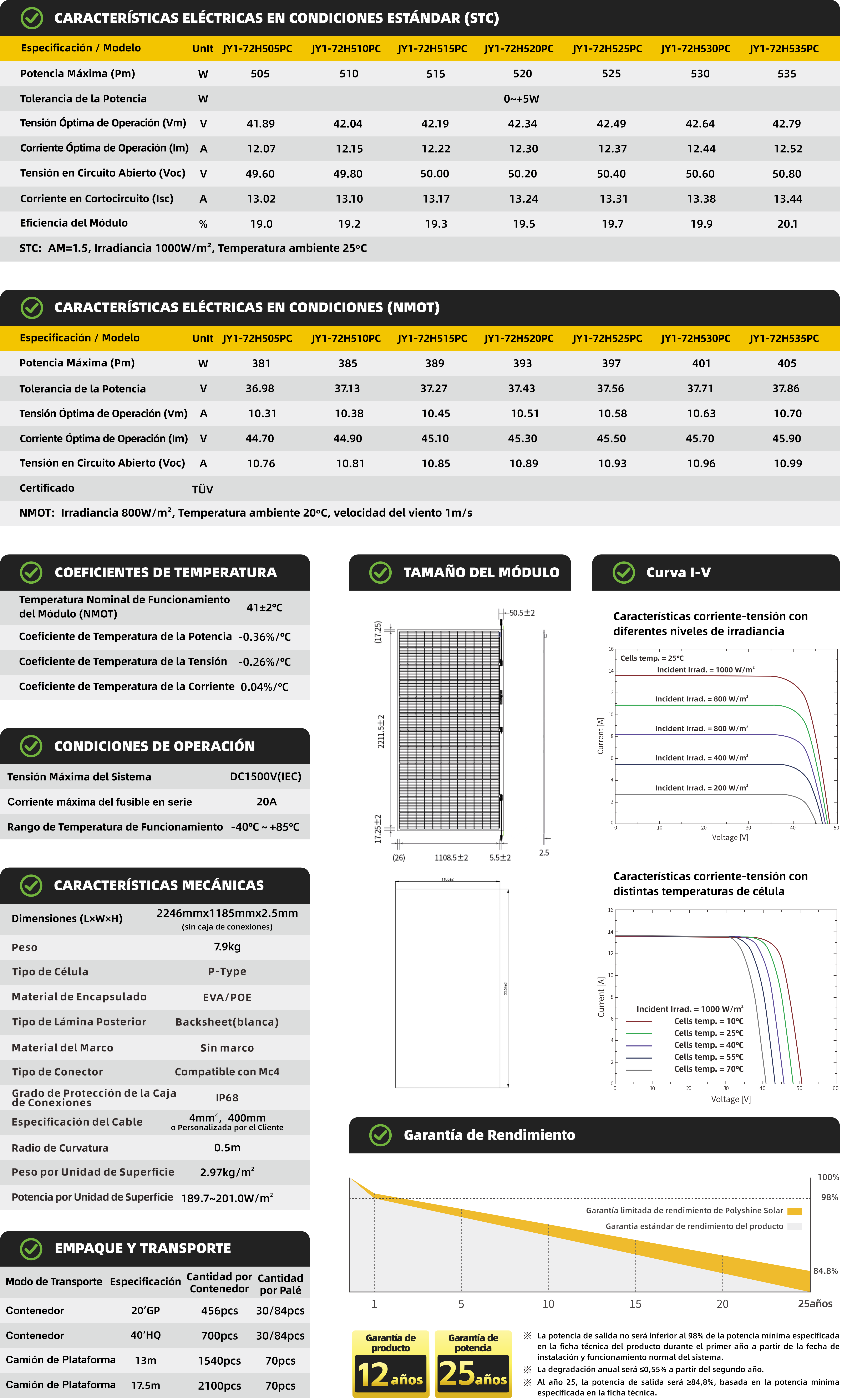JY1-72HxxxPC 505~535W